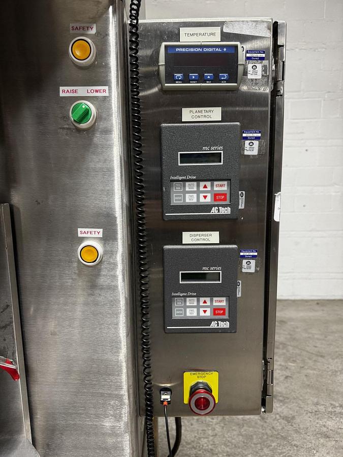 Used 2 GALLON ROSS PLANETARY DISPERSER WITH DISCHARGE RAM - 316L S/S - JACKETED