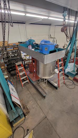 Used 100 GALLON ROSS DOUBLE PLANETARY MIXER - MODEL HDM-100 - S/S - VACUUM - JACKETED - NEW XP MOTOR