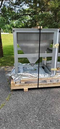 Used UNUSED - 15 CU. FT. CONE BOTTOM HOPPER - SANITARY STAINLESS STEEL