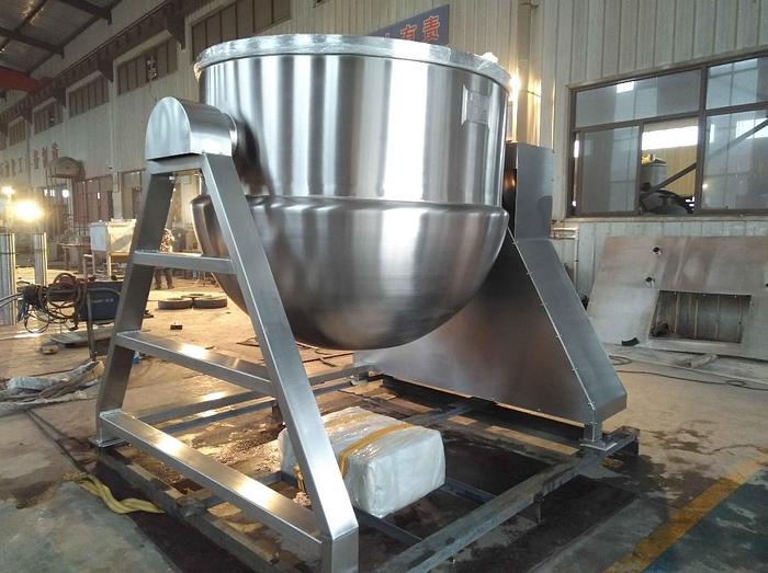 500 GALLON HYDRAULIC TILT TO POUR KETTLE - SANITARY 316 S/S - 90 PSI