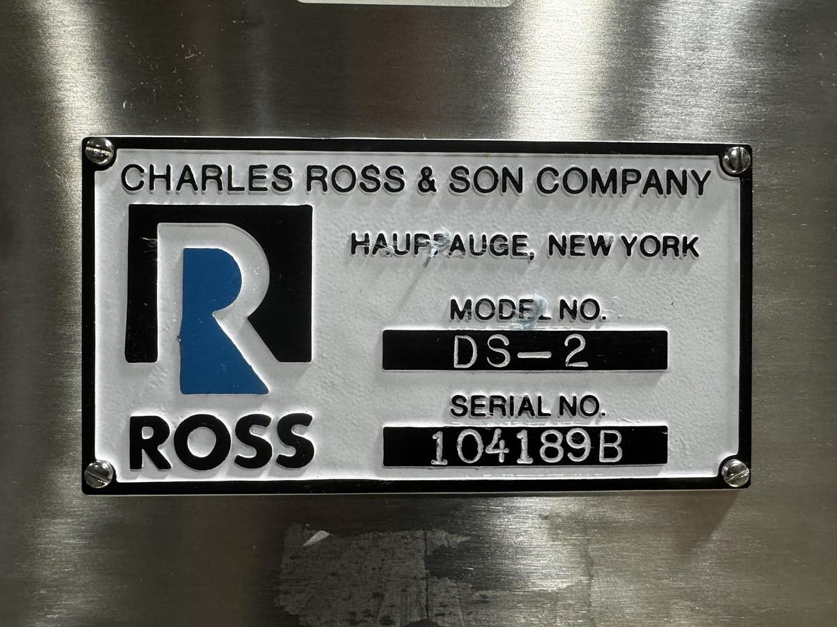 Used 2 GALLON ROSS PLANETARY DISPERSER WITH DISCHARGE RAM - 316L S/S - JACKETED