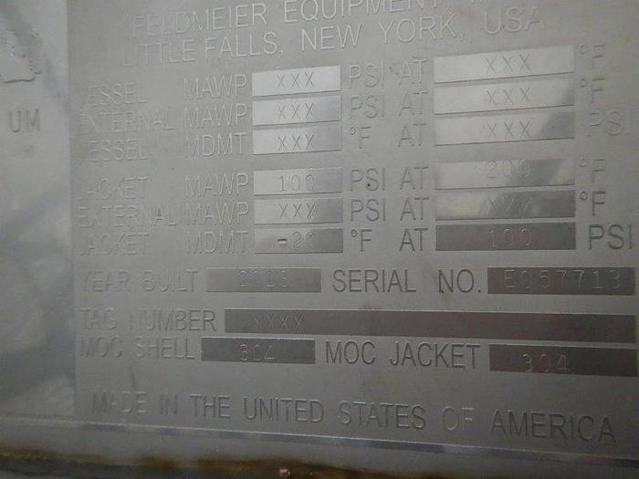 Used 185 CU. FT. MUNSON PADDLE BLENDER - S/S - DIMPLE JACKET