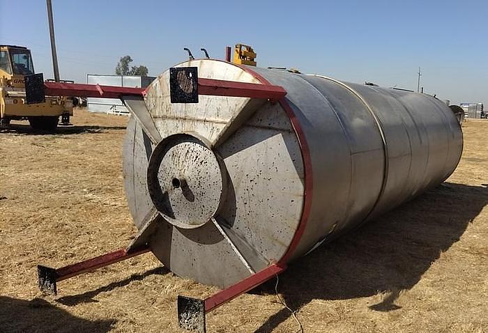Used 3,600 GALLON S/S CONE BOTTOM MOUNTED