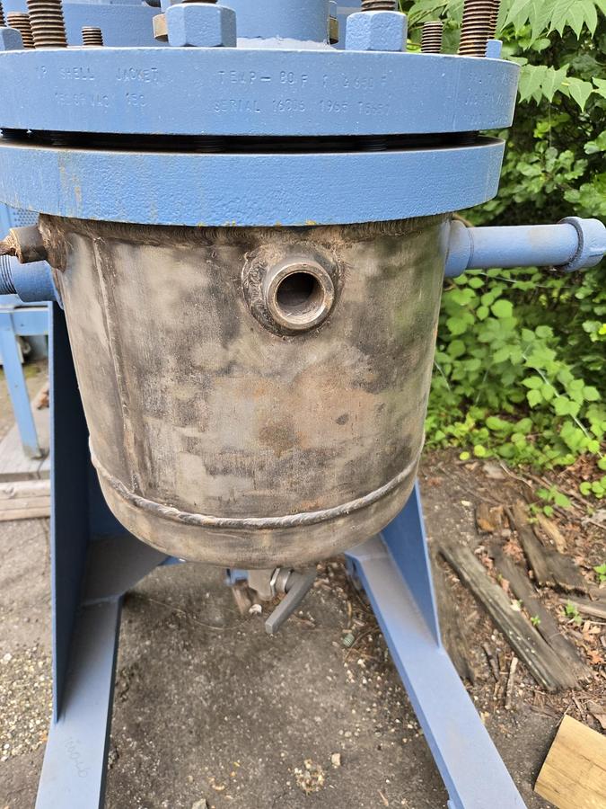 Used 5 GALLON BLAW KNOX REACTOR – T-316 S/S – 150/FV/150 PSI (#9025)