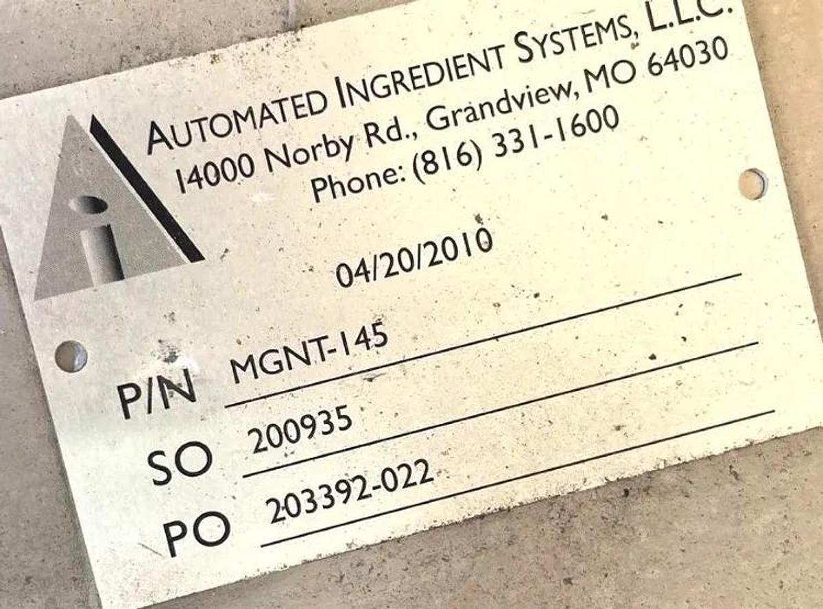 Used AUTOMATED INGREDIENT SYSTEMS ROTARY SIFTER - MODEL SFTR-143