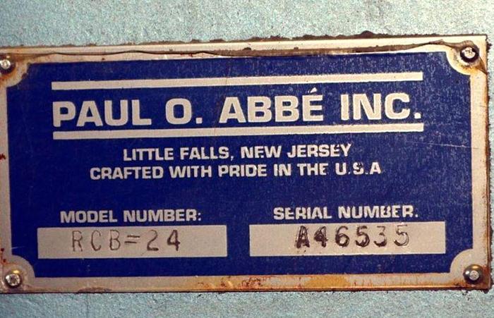 Used UNUSED 2.4 CU. FT. PAUL O. ABBE DOUBLE CONE ROTA BLENDER - HASTELLOY C-276