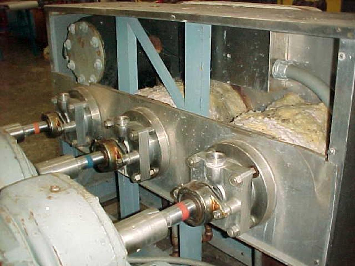 Used APV CREPACO TRIPLE SCRAPE SURFACE PACKAGE MOUNTED HEAT EXCHANGER - S/S
