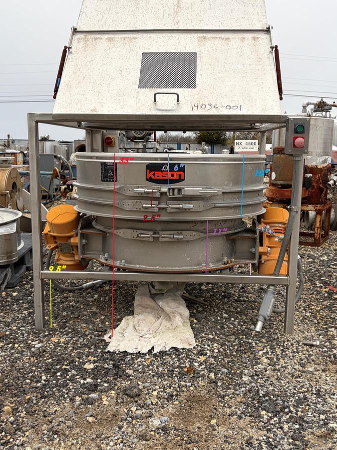 Used 36"KASON SCREENER WITH BAG DUMP STATION