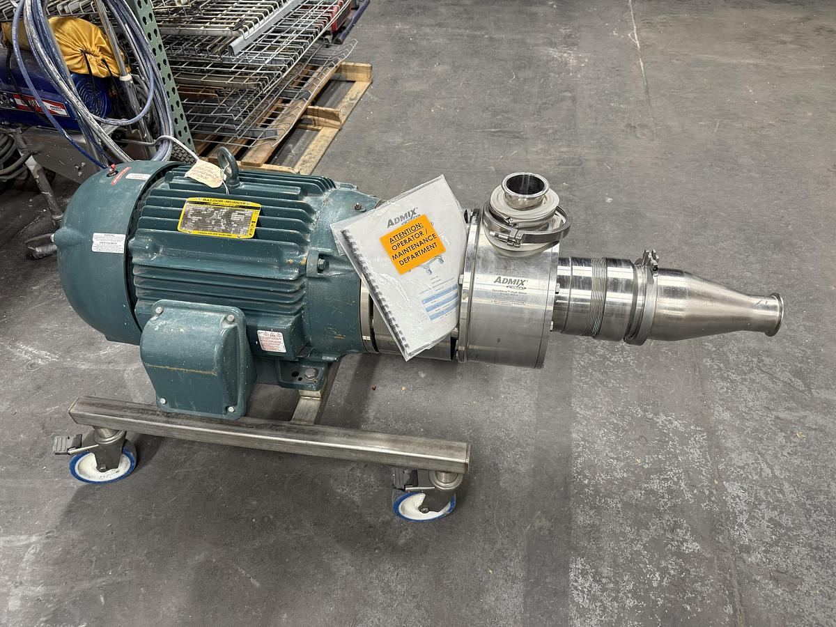 Used 40 HP ADMIX DYNASHEAR INLINE HIGH VOLUME/HIGH SHEAR MIXER - 316L S/S