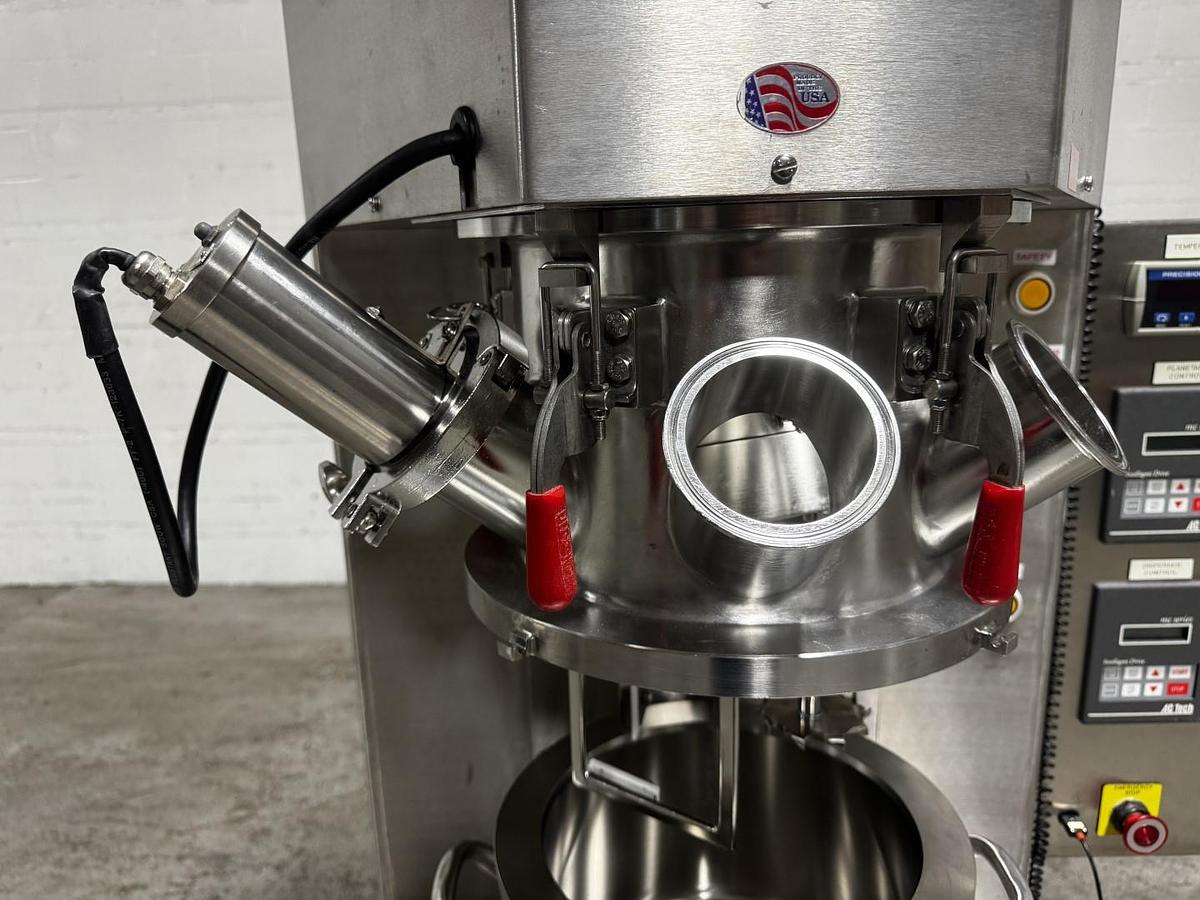 Used 2 GALLON ROSS PLANETARY DISPERSER WITH DISCHARGE RAM - 316L S/S - JACKETED