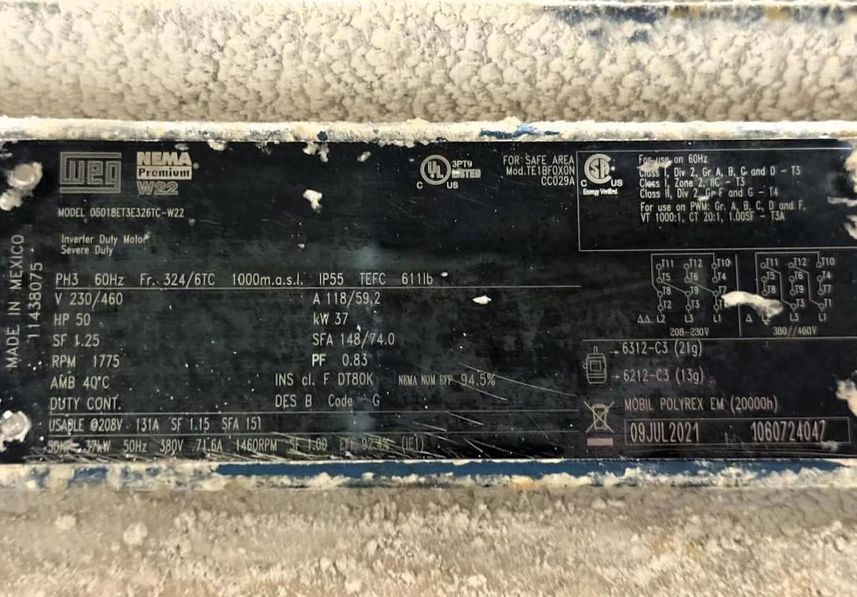 Used 190 CU. FT. STRONG SCOTT DOUBLE RIBBON BLENDER - S/S - 50 HP/XP