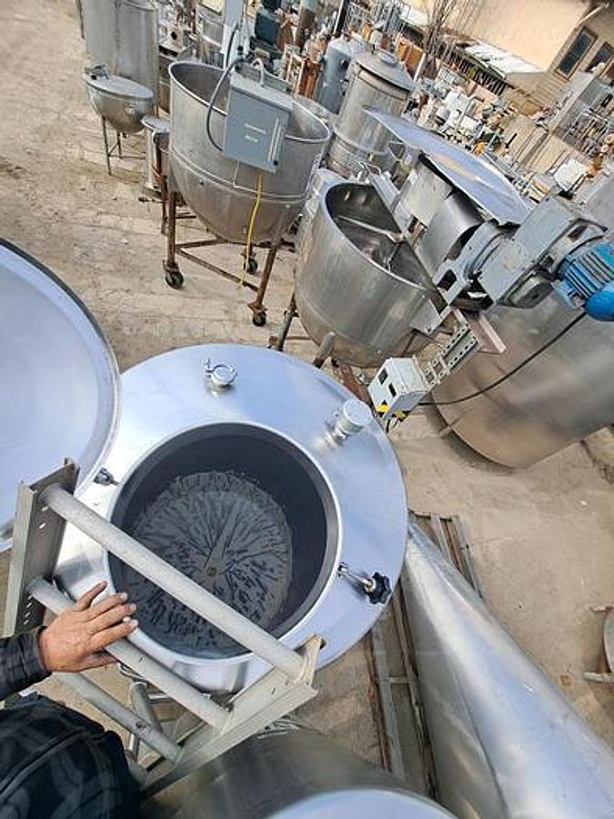 Used 400 GALLON CONE BOTTOM TANKS - T-316 S/S (2)