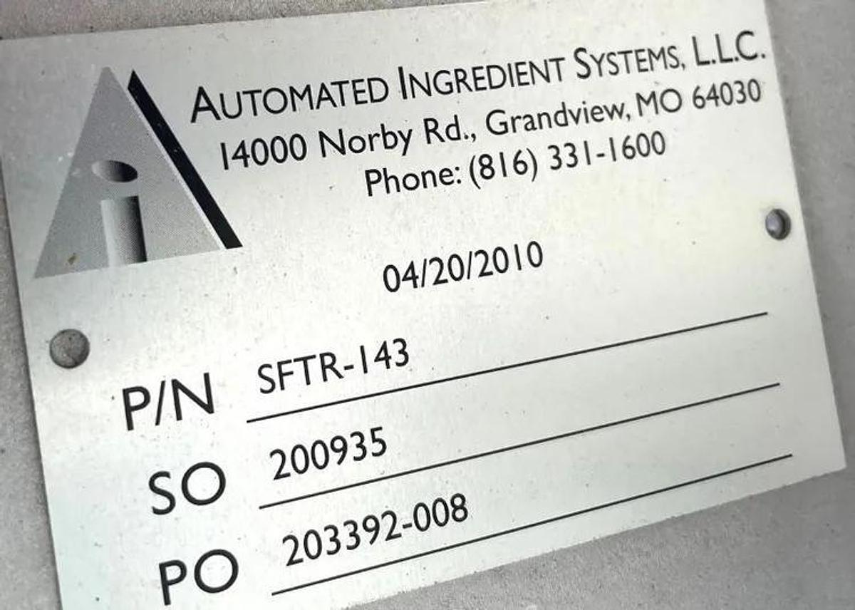 Used AUTOMATED INGREDIENT SYSTEMS ROTARY SIFTER - MODEL SFTR-143