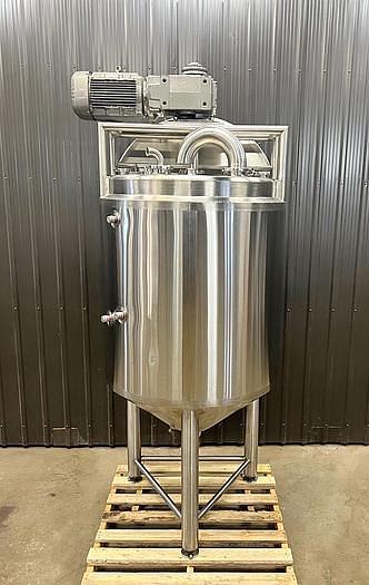 Used USED 300 GALLON JAKETED TANK S/S INSULATED WITH SCRAPE AGITATION