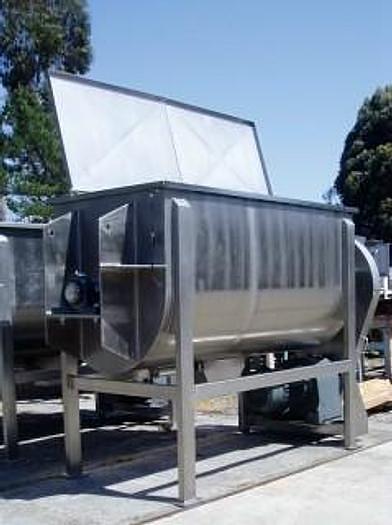 100 CU. HEAVY DUTY MODEL RIBBON BLENDER WITH POLISHED 304 S/S CONTACTS