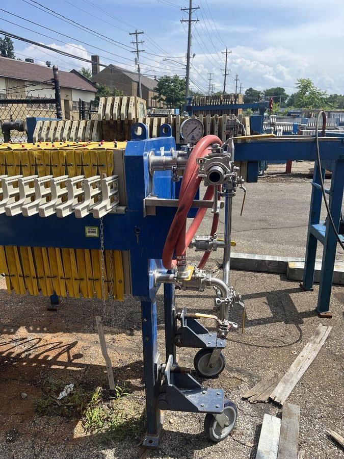 Used 5 CU. FT. NEVER USED MEMBRANE SQUEEZE FILTER PRESS