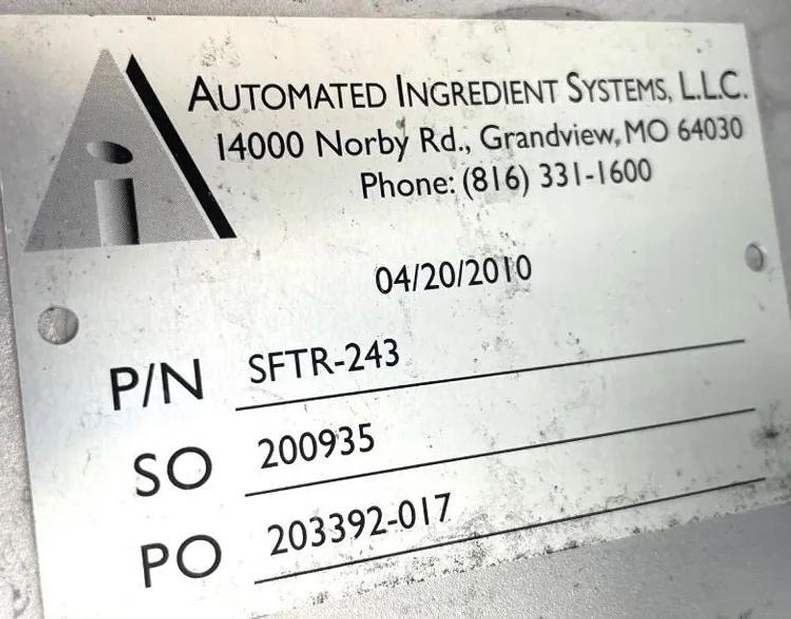 Used AUTOMATED INGREDIENT SYSTEMS ROTARY SIFTER - MODEL SFTR-243
