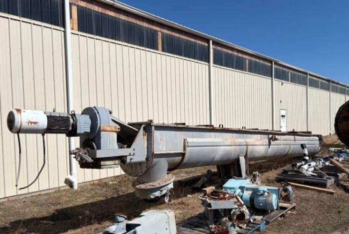 Used 25.6" x 30'8" SINGLE SCREW JACKETED COOLING SCREW - C/S