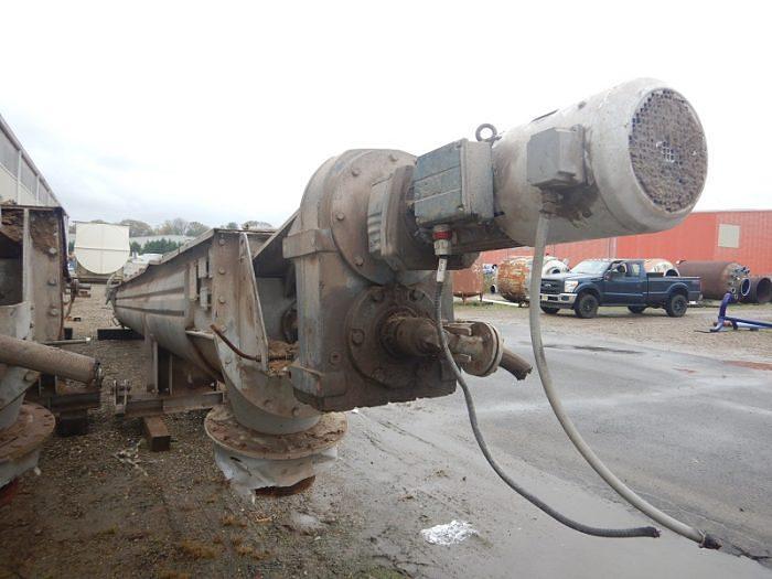 Used 24" x 32' SINGLE SCREW JACKETED COOLING SCREW - C/S