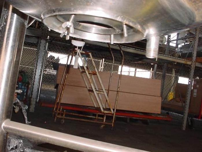 Used 200 GALLON LEE METAL S/S JACKETED KETTLE WITH AN ANGLED SWEEP AGITATOR
