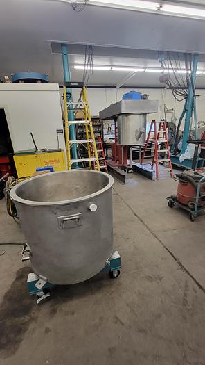 Used 100 GALLON ROSS DOUBLE PLANETARY MIXER - MODEL HDM-100 - S/S - VACUUM - JACKETED - NEW XP MOTOR