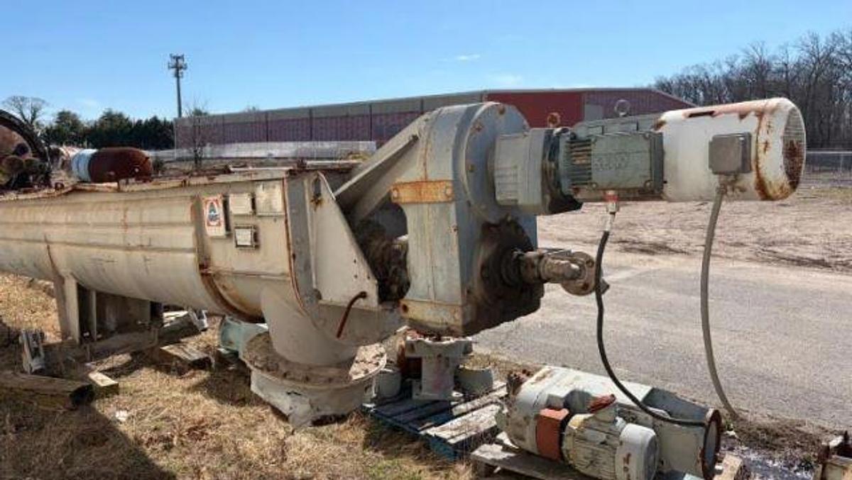 Used 25.6" x 30'8" SINGLE SCREW JACKETED COOLING SCREW - C/S