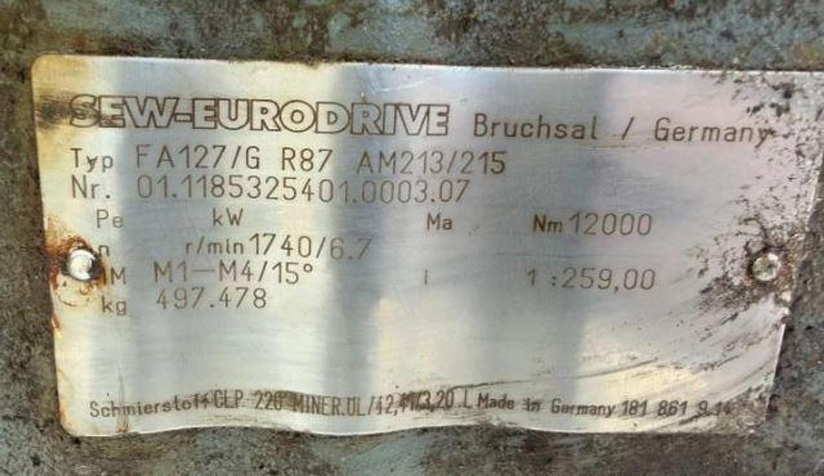 Used 25.6" x 30'8" SINGLE SCREW JACKETED COOLING SCREW - C/S