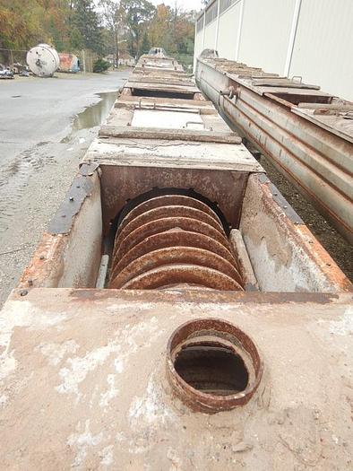 Used 24" x 32' SINGLE SCREW JACKETED COOLING SCREW - C/S