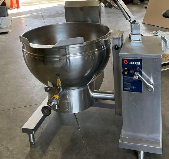 Refurbished 40 GALLON GROEN SELF CONTAINED GAS FIRED TILT KETTLE - S/S - 50 PSI