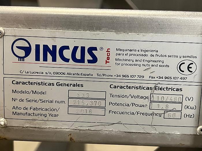 Used USED 39.5" INCUS S/S VIBRATING RECTANGULAR SCREEN WITH SPRAY BARS