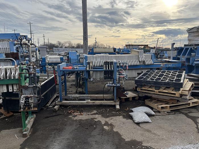 Used 1 CU. FT. J & T TECHNOLOGIES MEMBRANE FILTER PRESS - 470 MM - MANUAL