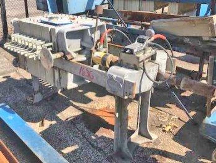 Used 3.75 CU. FT. SHRIVER MEMBRANE FILTER PRESS - 630 MM - MANUAL CLOSURE