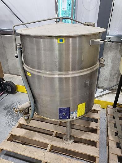 Used 60 GALLON CLEVELAND ELECTRIC HEATED SELF CONTAINED COOKING KETTLE - JACKETED