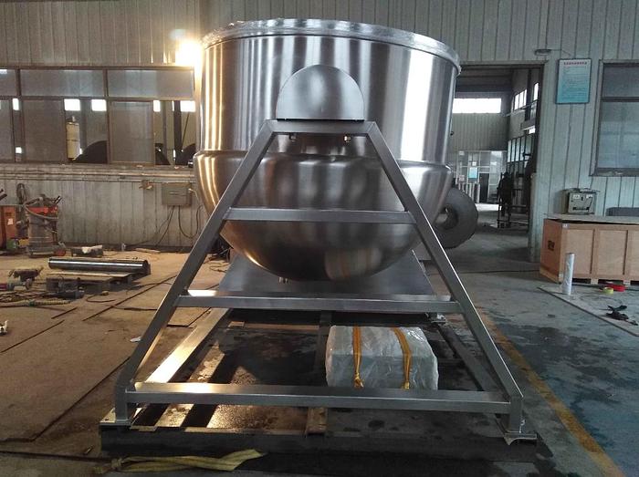 NEW 250 GALLON HYDRAULIC TILT TO POUR KETTLE - SANITARY 316 S/S - 90 PSI