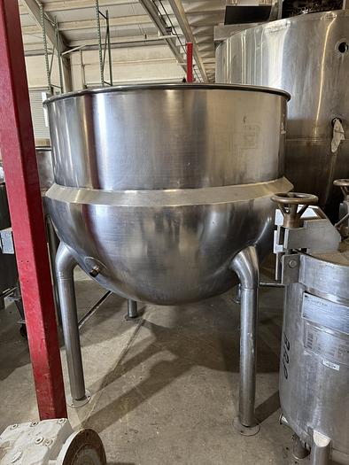 Refurbished 350 GALLON HAMILTON KETLLE - WITH NEW SINGLE MOTION AGITATION - S/S - 60 PSI JACKET