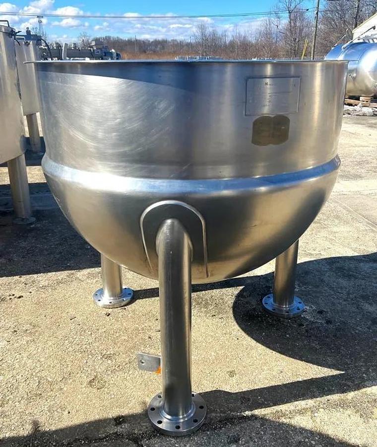 Used 200 GALLON LEE JACKETED KETTLE - T-316 S/S - 40 PSI JACKET