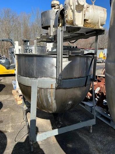 Used 250 GALLON LEE JACKETED MIX KETTLE 304 S/S