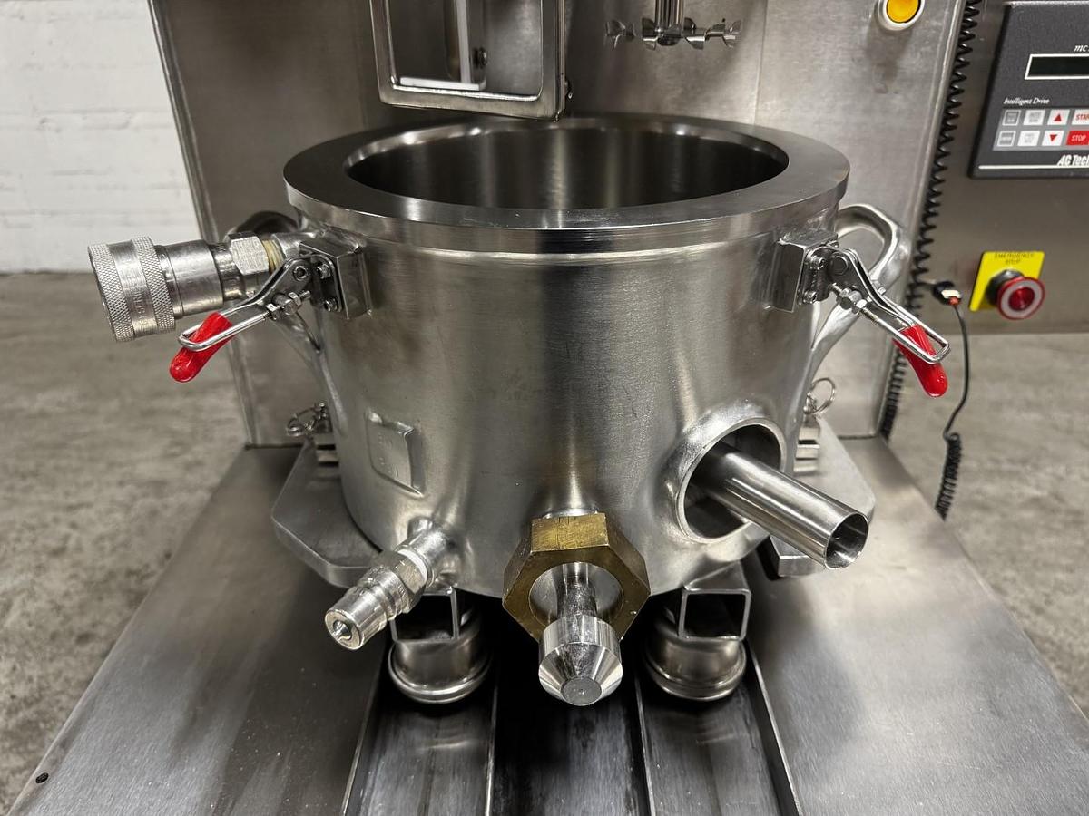 Used 2 GALLON ROSS PLANETARY DISPERSER WITH DISCHARGE RAM - 316L S/S - JACKETED