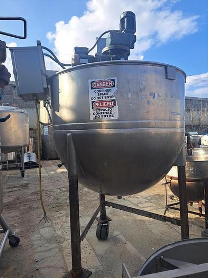 Used 500 GALLON LEE DOUBLE MOTION KETTLE - S/S - JACKETED