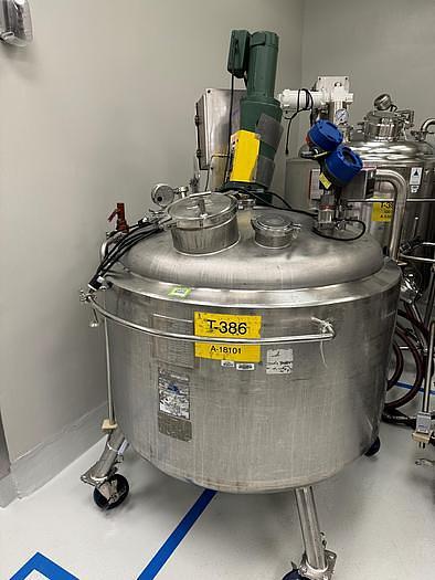 Used 130 GALLON (500-LITER) PRECISION STAINLESS INC. REACTOR VESSEL JACKETED