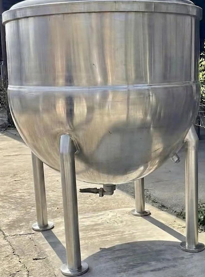 500 GALLON GROEN KETTLE WITH NEW AGITATION OPTIONS - 316 S/S - 40 PSI
