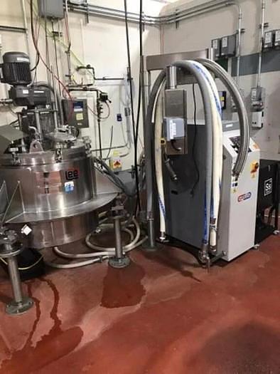Used 50 GALLON LEE TRIPLE MOTION VACUUM KETTLE WITH MOKON HEATER