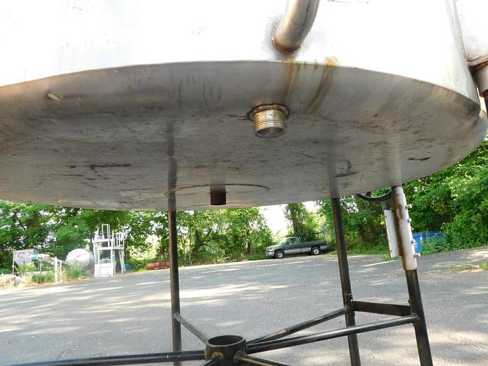 Used 1500 GALLON JLEM MOTOR OPEN TOP S/S MIXING TANK
