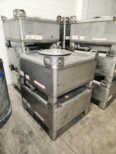 Used 165 GALLON CAPACITY PRECISION PORTABLE TOTE BIN - S/S