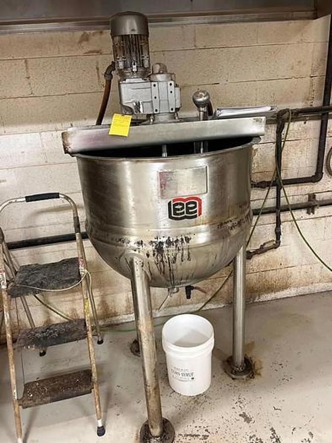 Used 75 GALLON LEE AGITATED KETTLE - S/S - JACKETED