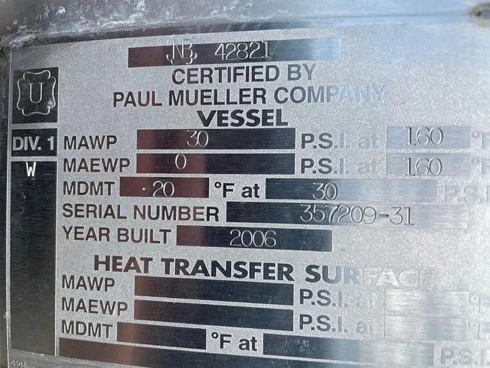 Used 2500 GALLON MUELLER TANKS (2) - 30 PSI