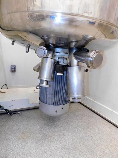 Used 500 LITER KRIEGER TRIPLE MOTION MIXER - 316L S/S - VACUUM - JACKETED