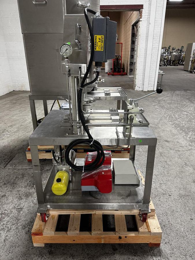 Used 2 GALLON ROSS PLANETARY DISPERSER WITH DISCHARGE RAM - 316L S/S - JACKETED