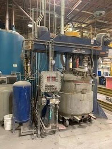 Used 300 GALLON HOCKMEYER TRIPLE SHAFT MIXER WITH DISCHARGE RAM