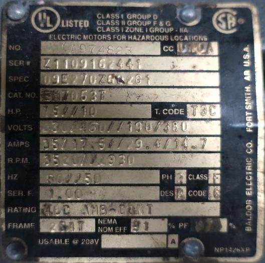 Used 11" X 11" JACOBSON HAMMERMILL - C/S - 2 HP